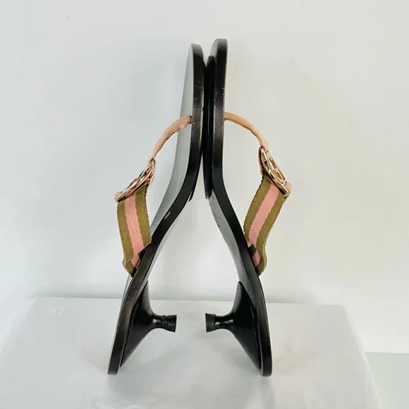 Gucci logo GG pink beige sandals  7.5 - Picture 5 of 15